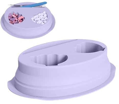 Nail Soaking Bowl Foldable Portable Soaker Container Hand Bath Tray | Gel Lacquer Dip Powder Remover Bowl Cleaning, Enamel Removal, Hand Care, Silicone Bath Tray Bowl, Home Care, Salon, Travel