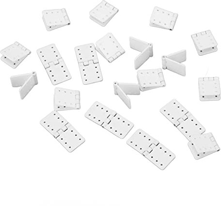 Drfeify 40PCS RC Aircraft Hinge, Plastic RC Airplane Hinges Pinned Model Aircraft Wing Parts (L (S)