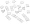 Drfeify 40PCS RC Aircraft Hinge, Plastic RC Airplane Hinges Pinned Model Aircraft Wing Parts (L (S)