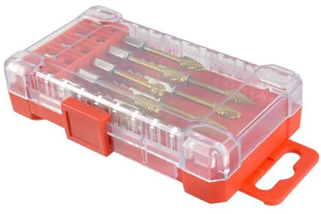 Huayeex VHM Fräser Set 6mm Schaft - Zehn Stück Wolframkarbid Rotary Tool Aufsatz | Robuste Kegelsenker für Metallbearbeitung Holzbearbeitung Gravur Bastelprojekte