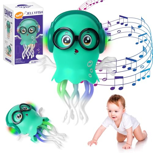 Corpower Giocattolo Magico di Polpo Danzante, Nuovo Giocattolo a Forma di Medusa con Luci LED & Musica, Oscillante Automatico, Regalo Bambini e Bambine