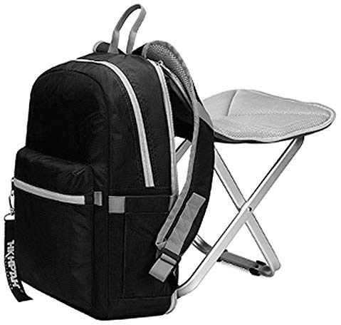 Leichter Rucksack, Hocker, Kombi-Rucksack mit Lding Ch R, Camping, Angeln, Wandern, Picknick, Grillen