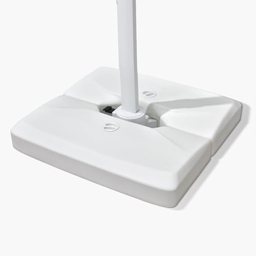 PURPLE LEAF Pied de Parasol Déporté XBBS120 Remplissable Eau/Sable 120 KG | Extrêmement stable, Facile à remplir d’eau ou de sable, Anti-UV, Imperméable, Facile à installer, 104 x 101 x 15 cm, Base