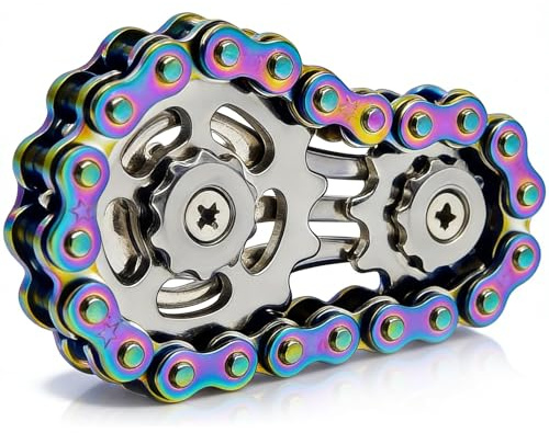 Getriebe Fidget Spinner,Zahnräder Fidget Kette,Montage Fidget Spinner Ring Spielzeug,Fahrrad Kette Getriebe Fidget Spinner,kinetische Schreibtisch Spielzeug Neuheit Hand Finger Spinner für Anti-Angst