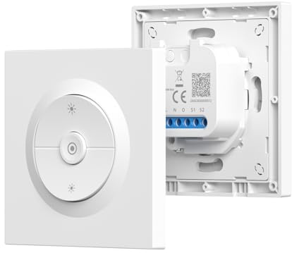SONOFF Orb-ZBDIM, Zigbee Smart Dimmer Switch, Filo neutro richiesto, per lampade LED/incandescenti/alogene, compatibile con Alexa e Google Assistant
