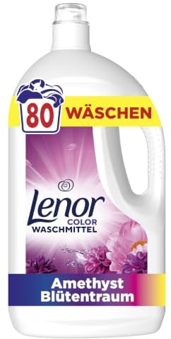 Lenor Flüssigwaschmittel Blütentraum, 80 Wäschen, Waschmittel flüssig | Für lang anhaltende Frische und extra Geruchsabwehr, wirksam auch bei Kaltwäsche.