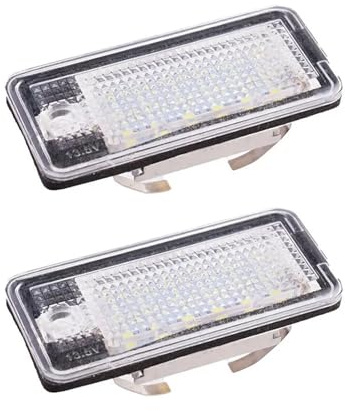 LED Kennzeichenbeleuchtung 2PCS Hintere Kennzeichenbeleuchtung Passend für Audi A3 S3 8P A4 S4 B6 B7 A6 C6 S6 A8 S8 Q7 RS4 RS6 Plus