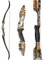 SHARROW 30-50lbs Bogenschießen Jagd Takedown Recurve Bogen 56 Zoll Jagdbogen Erwachsene Bogen Aluminiumlegierung Riser Rechte Hand (Camo, 50lbs)