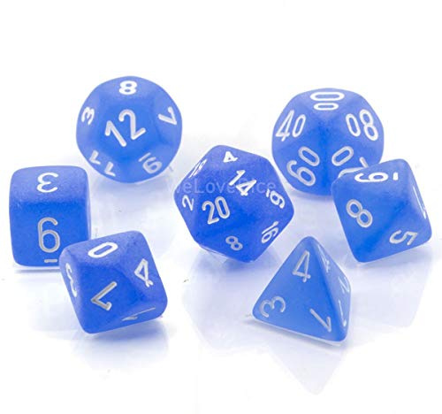 Chessex Says: CHX27406 Set Dice Frosted: Blue/White (7)