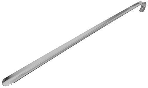 heimundwerken Komfort-Schuhanzieher Metall, 70cm, poliert, mit Haken und Lochung, stabile Ausführung