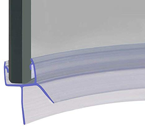 Pre Curved Shower Screen Door Seal | Fits 4, 5 or 6mm Glass | Seals Gaps of Up to 20mm | 850mm Long | SEAL017 (85cm Length)