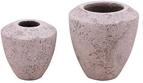 EXNER Vase/Topf * Vintage * Shabby chic * Landhausstil * Creme/weiß/grau (groß)