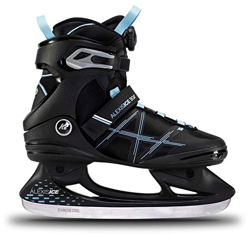K2 Skates Damen Schlittschuhe Alexis Ice Boa, Black/Blue, UK: 3.5