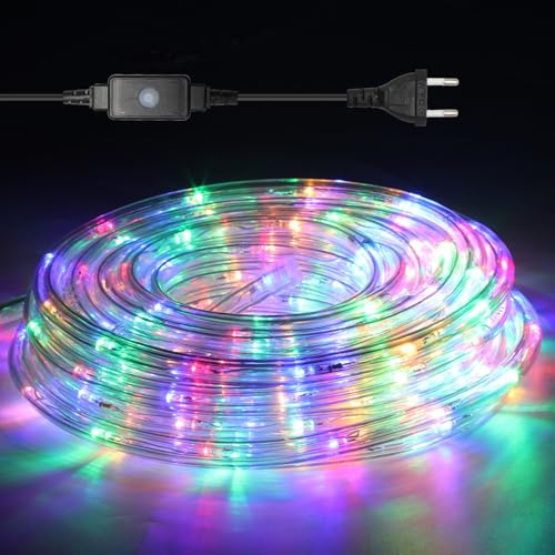 Randaco 40m LED Lichtschlauch, 960 LED Lichterschlauch Außen, IP20 Deko und Beleuchtung LED Schlauch, Schwarz Controller mit Memory-Funktion, für Garten, Party, Hochzeit, Halloween, Bunt