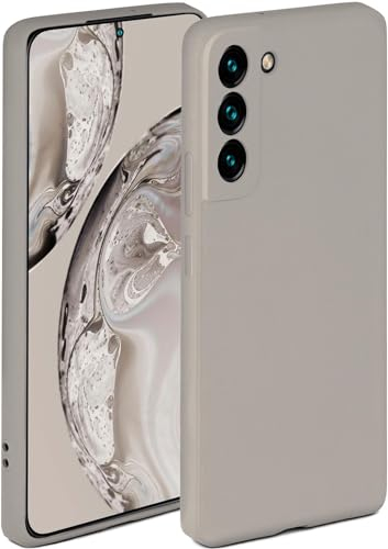 ONEFLOW Soft Case für Samsung Galaxy S22 Plus Hülle aus Silikon mit Kameraschutz, Silikonhülle mit erhöhtem Schutz fürs Display, Backcover Schutzhülle, weiche Handyhülle, Taupe