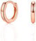 Small Rose Gold Earrings, 925 Sterling Silver Post Lightweight Sleeper Hoop Earring for Women Girls Gifts Diameter 12mm Thickness 2mm