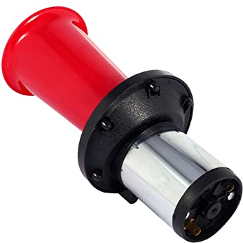 110DB Old Style Alarm Horn, 12V 110DB Auto Auto LKW Antik Vintage Old Style Horn Sirene AHH-OOO-GAH AHOOGA OOGA (Rot)