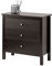 hagge home Skandinavisch Holz Kommode mit 3 Schubladen Sideboard Kommoden Sideboards Kommodenschrank Chest of Drawers Wohnzimmer Schrank Schlafzimmer Flur 75x37x75 cm Schmal Kleine Schwarz