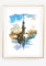 Din A4 Kunstdruck ohne Rahmen - Leanderturm - Kiz Kulesi Istanbul Türkei - Aquarell Geschenk Poster Bild