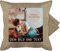 Kissenbezug - eigenem - Foto Bild Geschenk I Dein Bild und Text - 50 x 50 cm - Beige Natur - fotopolster Kissen zum selber designen selbst drucken Photo kuschelkissen photokissen fotokissen