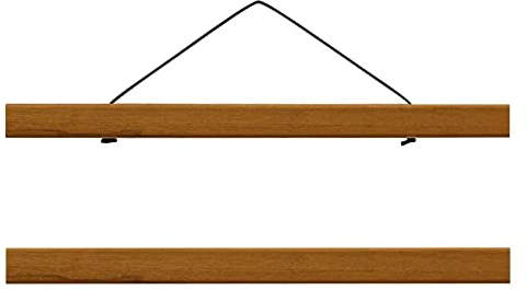 kyaoayo Cadre Magnétique de Photo en Bois,Porte-Affiches Rails de Serrage,Moderne Photo de Bricolage Magnétique , en Bois pour Afficher Peinture Tableau Dessin Décoration pour Mur (31_x_3_cm, 1)