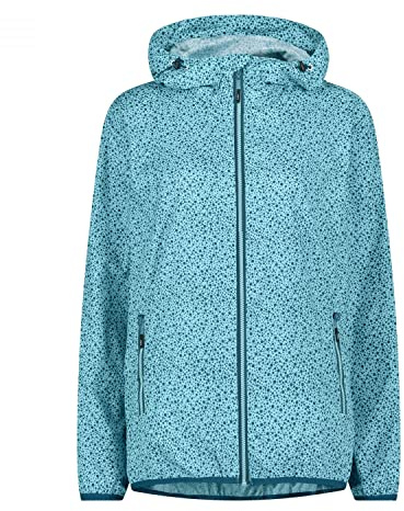 CMP Damen Damen-regenjacke mit Abnehmbarer Kapuze Jacke aus reißfestem Polyamid (1er Pack)