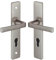 Vachette Set de Poignée de Porte sur Plaque KAZA - Clé I pour Porte d'Entrée/Cave/Abris de Jardin à Cylindre - Entraxe 195 mm - Matériau Aluminium Résistant - Garantie 10 Ans - Finition Anodinox