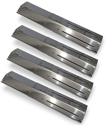 BricoShopping® Diffuseur de chaleur pour barbecue à gaz de rechange universel réglable en acier inoxydable pour brûleur, couverture de brûleur, couverture de brûleur, couverture de brûleur (inox 4