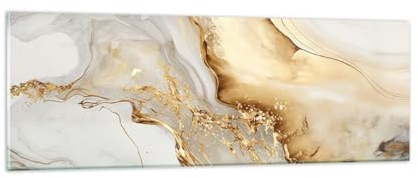 Panorama Bilder auf Glas Marmor Glanz Elegant Glasbild 90x30cm Wandbilder Dekoration Wohnzimmer Schlafzimmer Küche Klein Wanddeko Bild im Glas Wand Kunstdruck Art Modern Wall Decor GAB90x30-5730