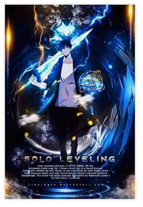 MEZUMI Solo Leveling Sung Jinwoo Anime 4 Leinwand Poster Wandkunst Dekor Druck Bild Gemälde für Wohnzimmer Schlafzimmer Dekoration ungerahmt 30 x 45 cm