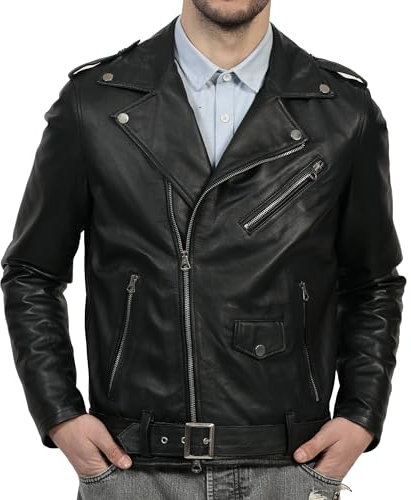 IMPERATRICE Giubbino Chiodo da uomo in vera pelle made in italy