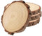 FUNSUEI 4 Stücke Holzscheiben 18-20 cm Durchmesser, Unvollendete Holzkreise, Runde Natur Holzscheiben, 2cm Dicke Baumscheiben Ohne Loch für DIY Handwerk Weihnachten Dekoration Holzuntersetzer