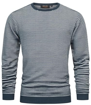 Indicode Herren INManfred Feinstrickpullover Herrenpulli aus 100% Baumwolle | Hochwertiger Herrenpullover für Büro und Freizeit, Herrenpullover, Strickpullover, Freizeitpullover, Pullover für Männer