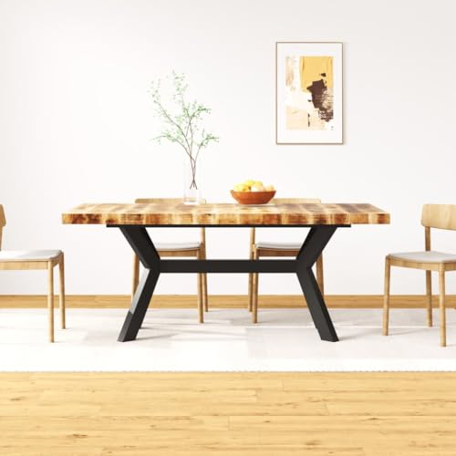 Willood Esstisch Esszimmertisch Küchentisch Speisetisch Massivholz Mango und Stahlgestell 180 cm