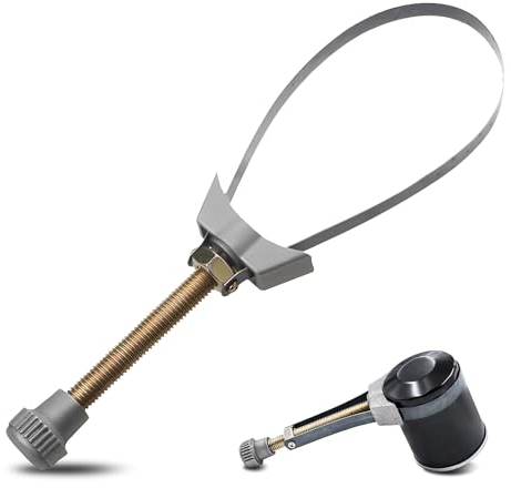 NCOALE Ölfilterschlüssel Motorrad, Ölfilter Schlüssel mit Verstellbarem Metallband, Ölfilter Werkzeug Ölfilterband zum Entfernen des Filters für PKW und LKW (60 mm Bis 120 mm)