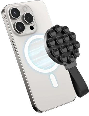 Asheyya Suction Mount for Magsafe, Magnetic Suction Phone Case Sticky Grip for Wall Shower Mirror Car