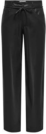 ONLY Damen Onlgianna-Story Mw Faux Lea Pant Cc PNT