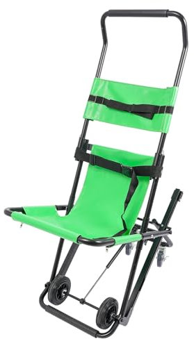 MINRS Silla de escalera plegable para personas mayores, silla de evacuación con cinturones de seguridad, para adultos, silla de ruedas para adultos, transporte manual, silla de transporte médico