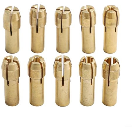 ZWEquipint Mini-Bohrfutter, 4,8 mm, 10 Stück, Messing, 0,5 mm auf 3,2 mm, Spannweite für Elektrowerkzeuge (4,8 mm)