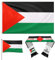 Bandiera Palestina 150 x 90 cm, Bandiera Palestina Sciarpa 135 x 13.5 cm, Bandiera Palestina con Occhielli, Bandiera Palestinese, Bandiere Decorative per Esterni, Sciarpe per Uomo e Donna