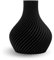 NATUMO Design 3D Vase Kunststoff „Bulba“– bruchsichere Blumenvase modern, Deko Vase mit skulpturaler Form (Schwarz, 12cm)
