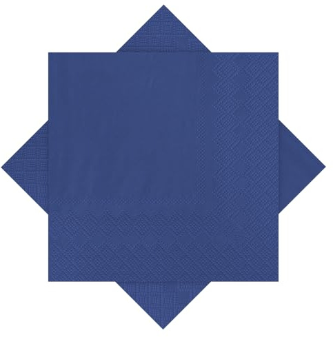Cadimus Servietten Dunkelblau, 60 Stück Einfarbige Servietten, 2-Lagigen Papierservietten, Geeignet für Partys, Hochzeiten, Catering und Den Täglichen Gebrauch, 25 x 25cm