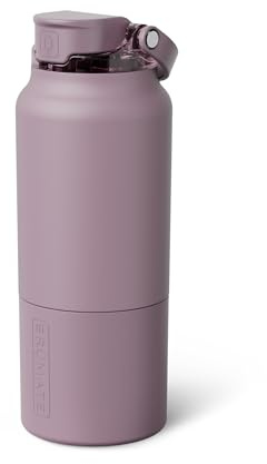 BrüMate Rise 1L Insulated Water Bottle With Straw, 100% Leakproof | 35oz Stainless Steel Sports Water Bottle, Gym or Travel, Durable Straw, Keeps Drinks Ice-Cold All Day, (Lilac Dusk)