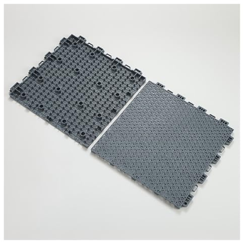 Ineinandergreifende Werkstattboden Leicht und Einfach Transportieren Outdoor Duschmatte Pvc Boden Toiletten Außenbereich von Einkaufszentren(Gray,4 pieces)