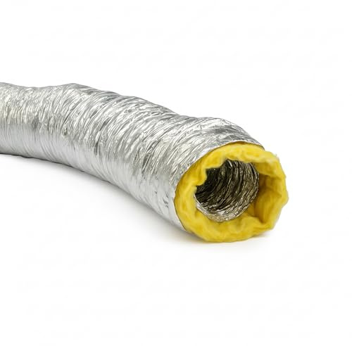 Easy Act Sonoconnect schallisolierter Schlauch Ø 125 mm, Länge 3 m, flexibler, gedämmter Lüftungsschlauch für geräuscharme Klima- und Lüftungssysteme