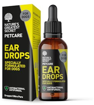 Nature's Greatest Secret Antibacterial Ear Drops for Dogs 30ml | Colloidal Silver & Botanicals | Soothes, Cleans & Deodorises | Vegan | UK Made