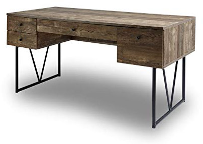 Jahnke ROKK S 16 VINTAGE EI Schreibtisch Die Holzteile dieses Produktes sind aus E1-Holzwerkstoffplatten und mit einer hochwertigen Matt-Lackierung oder Melaminharz-Beschichtung versehen schwarz, XL