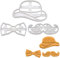 3er Set Gentleman Ausstechformen (Formen: Melone, Fliege und Schnurrbart), 3 Teile, Bakerlogy