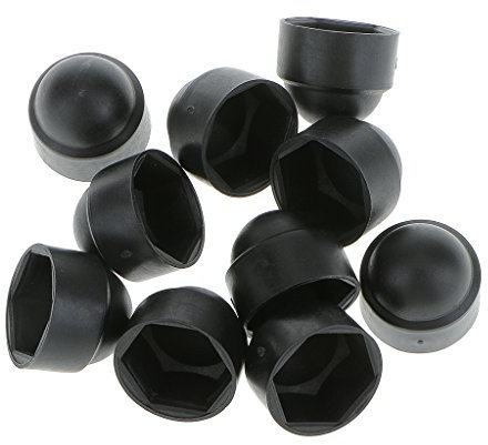 Almencla Cache-écrou 20 Pièces - Nylon Noir, M8 14x15 Mm