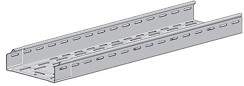 RS PRO Kabelpritsche, Typ Selbstkuppelnde Kabelrinne (leichte Ausführung), T. 60mm x 100 mm x 3m Verzinkte Stahl, Packung a 4 Stück